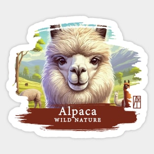 Alpaca - WILD NATURE - ALPACA - 2 Sticker